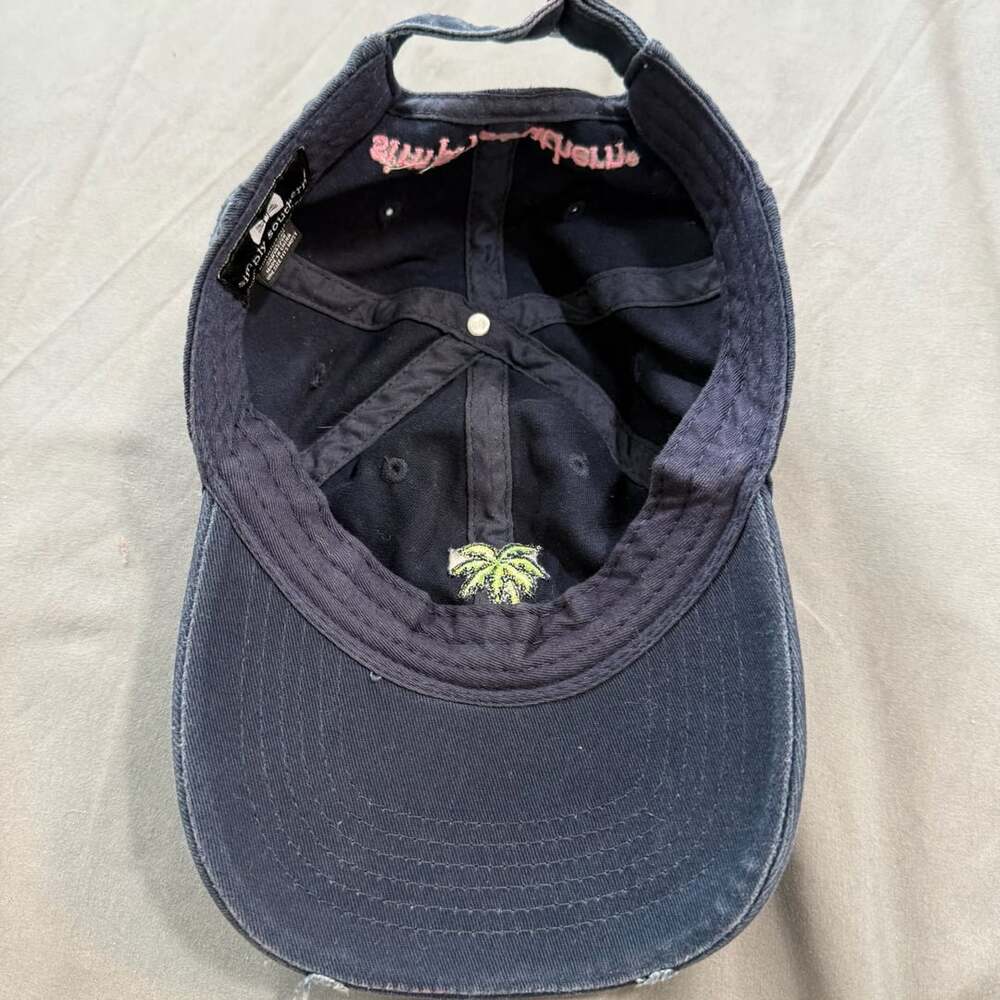 Simply Southern Black Distressed Palm Tree Baseball Cap Hat - Picture 6 of 8